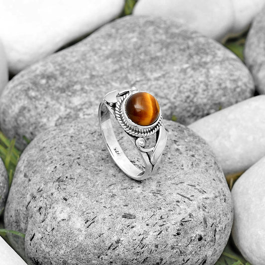 Natural Tiger Eye - Africa Ring size-7.5 R-1405 SDR195252