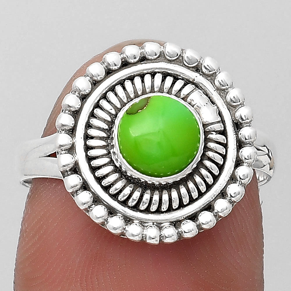 Copper Green Turquoise - Arizona Ring size-8 R-1388 SDR195287