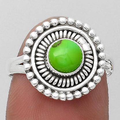 Copper Green Turquoise - Arizona Ring size-8 R-1388 SDR195287