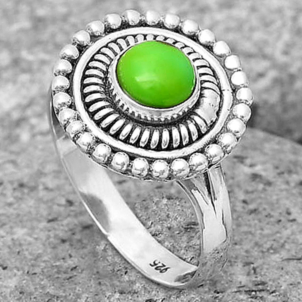 Copper Green Turquoise - Arizona Ring size-8 R-1388 SDR195287