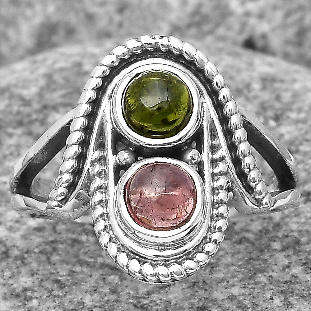 Natural Multi Tourmaline Ring size-7.5 R-1027 SDR195775
