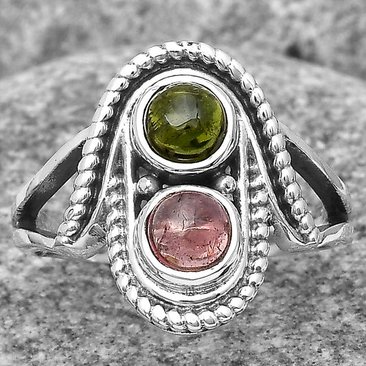 Natural Multi Tourmaline Ring size-7.5 R-1027 SDR195775