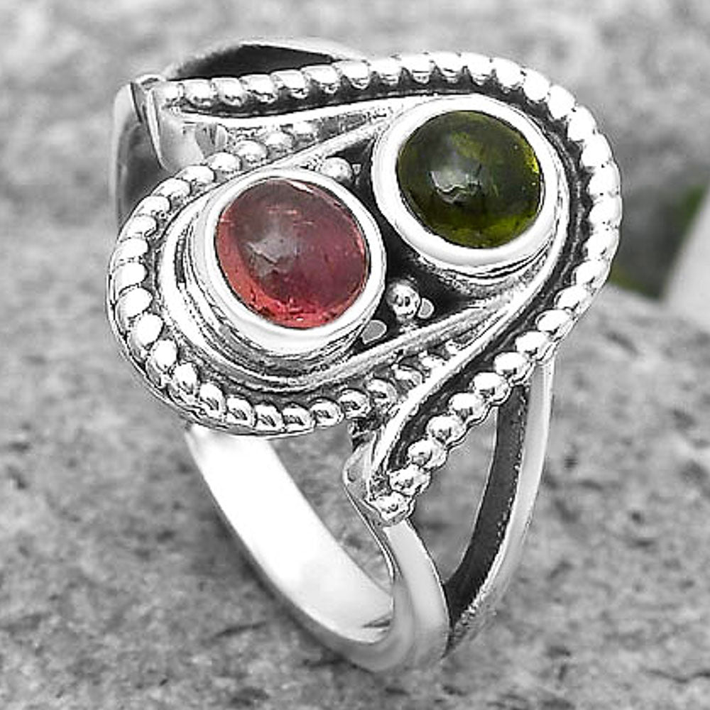 Natural Multi Tourmaline Ring size-7.5 R-1027 SDR195775