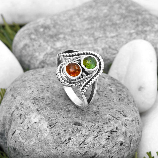 Natural Multi Tourmaline Ring size-7 R-1027 SDR195781