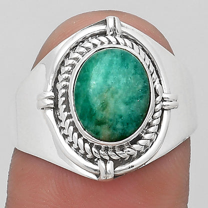 Natural Paraiba Amazonite Ring size-8 R-1539 SDR196621