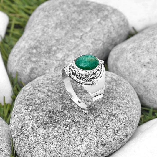 Natural Paraiba Amazonite Ring size-8 R-1539 SDR196621