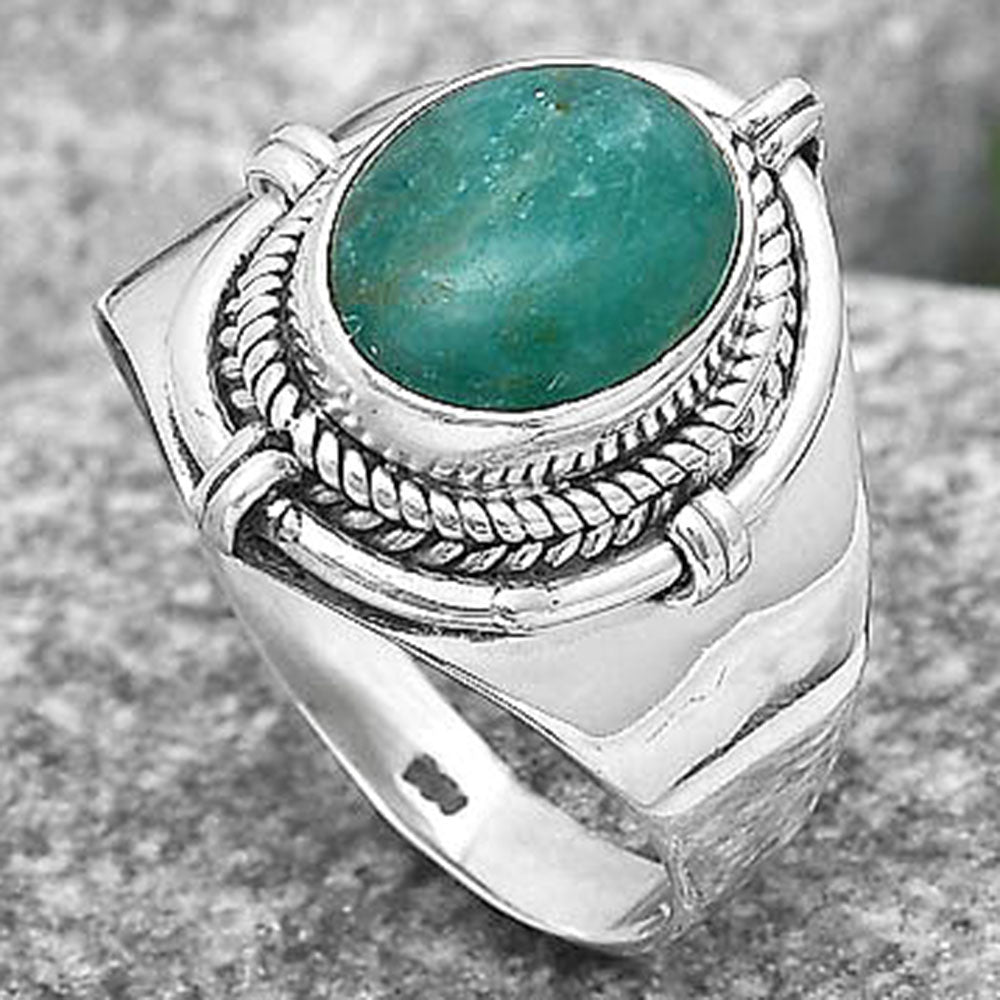 Natural Paraiba Amazonite Ring size-8 R-1539 SDR196622