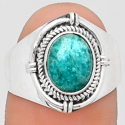 Natural Paraiba Amazonite Ring size-8.5 R-1539 SDR196636