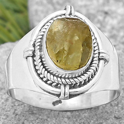 Natural Green Kyanite Rough - India Ring size-9 R-1539 SDR196648