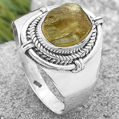 Natural Green Kyanite Rough - India Ring size-9 R-1539 SDR196648