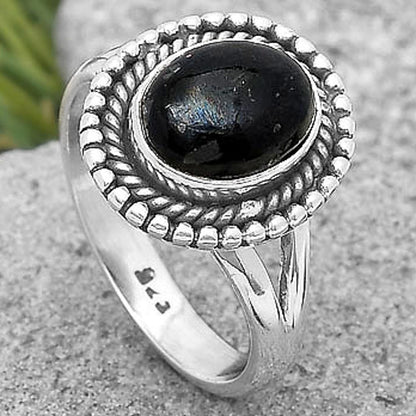Natural Nuummite Ring size-7.5 R-1447 SDR196706