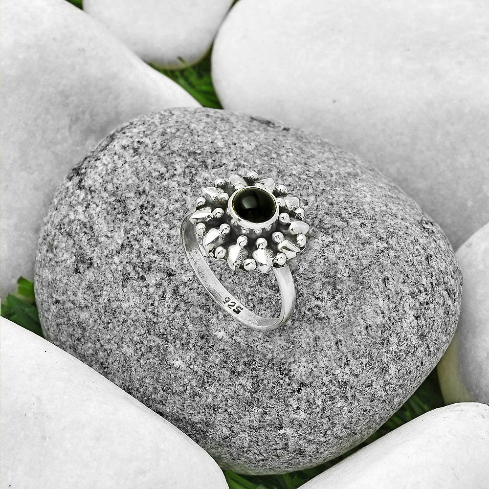 Natural Black Onyx - Brazil Ring size-8 R-1484 SDR196882