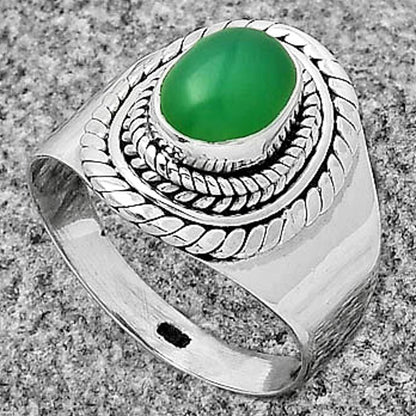 Natural Chrysoprase - Australia Ring size-7 R-1278 SDR197072