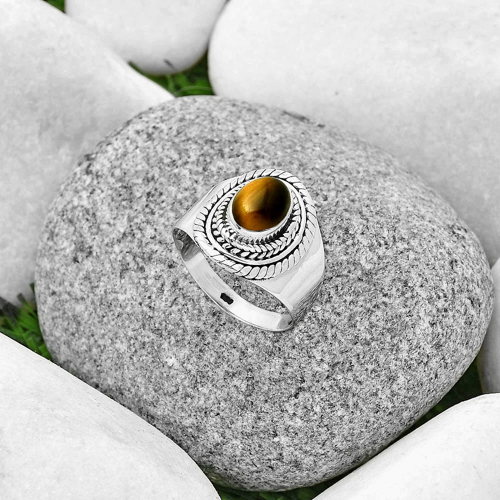 Natural Tiger Eye - Africa Ring size-7.5 R-1278 SDR197077