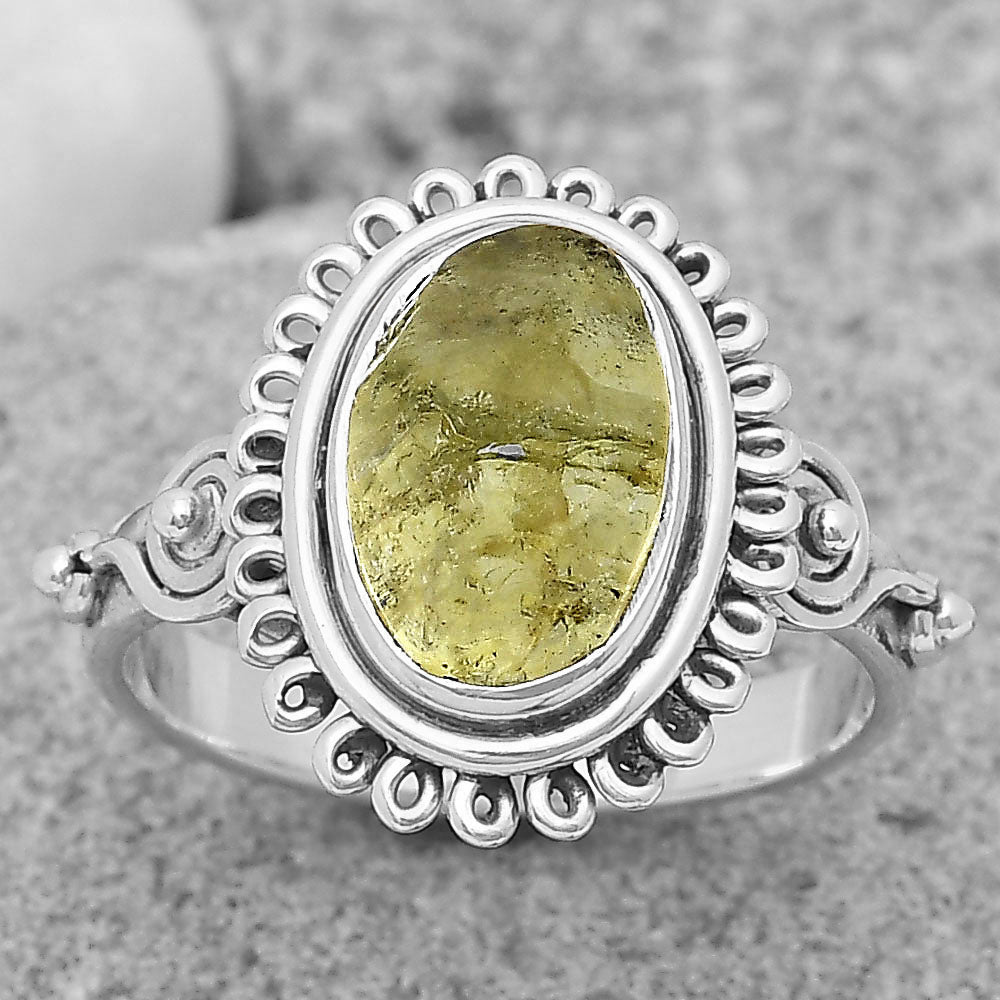 Natural Green Kyanite Rough - India Ring size-7 R-1527 SDR197287