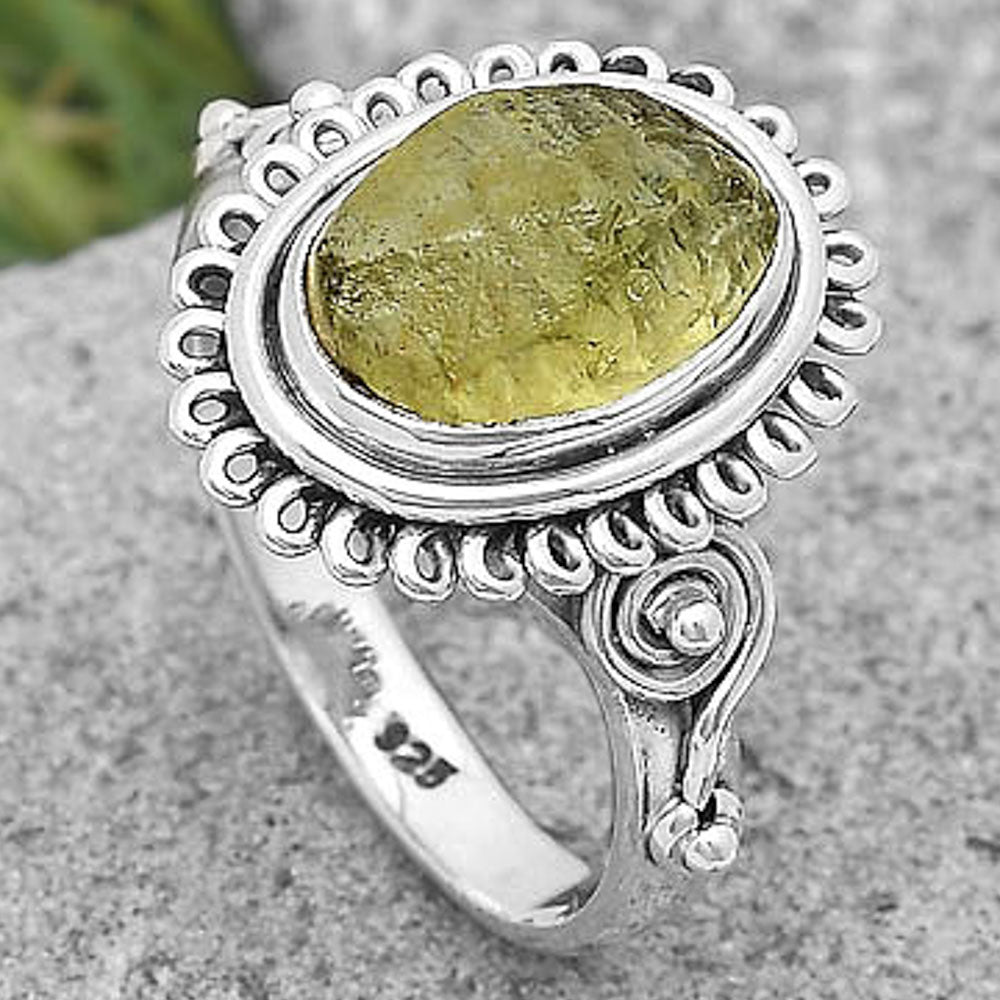 Natural Green Kyanite Rough - India Ring size-7 R-1527 SDR197287