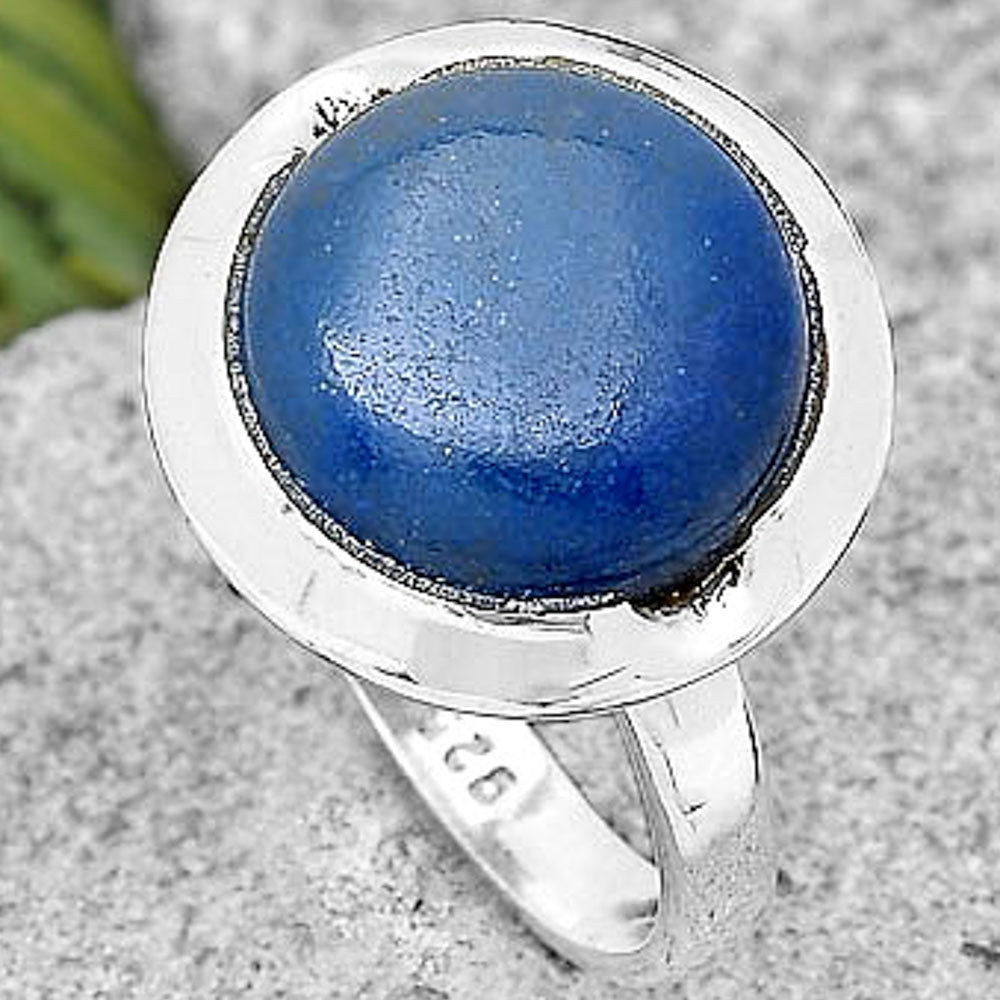 Natural Blue Quartz Ring size-8.5 R-1059 SDR197349