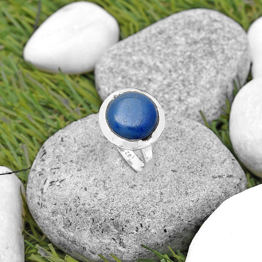 Natural Blue Quartz Ring size-8.5 R-1059 SDR197349
