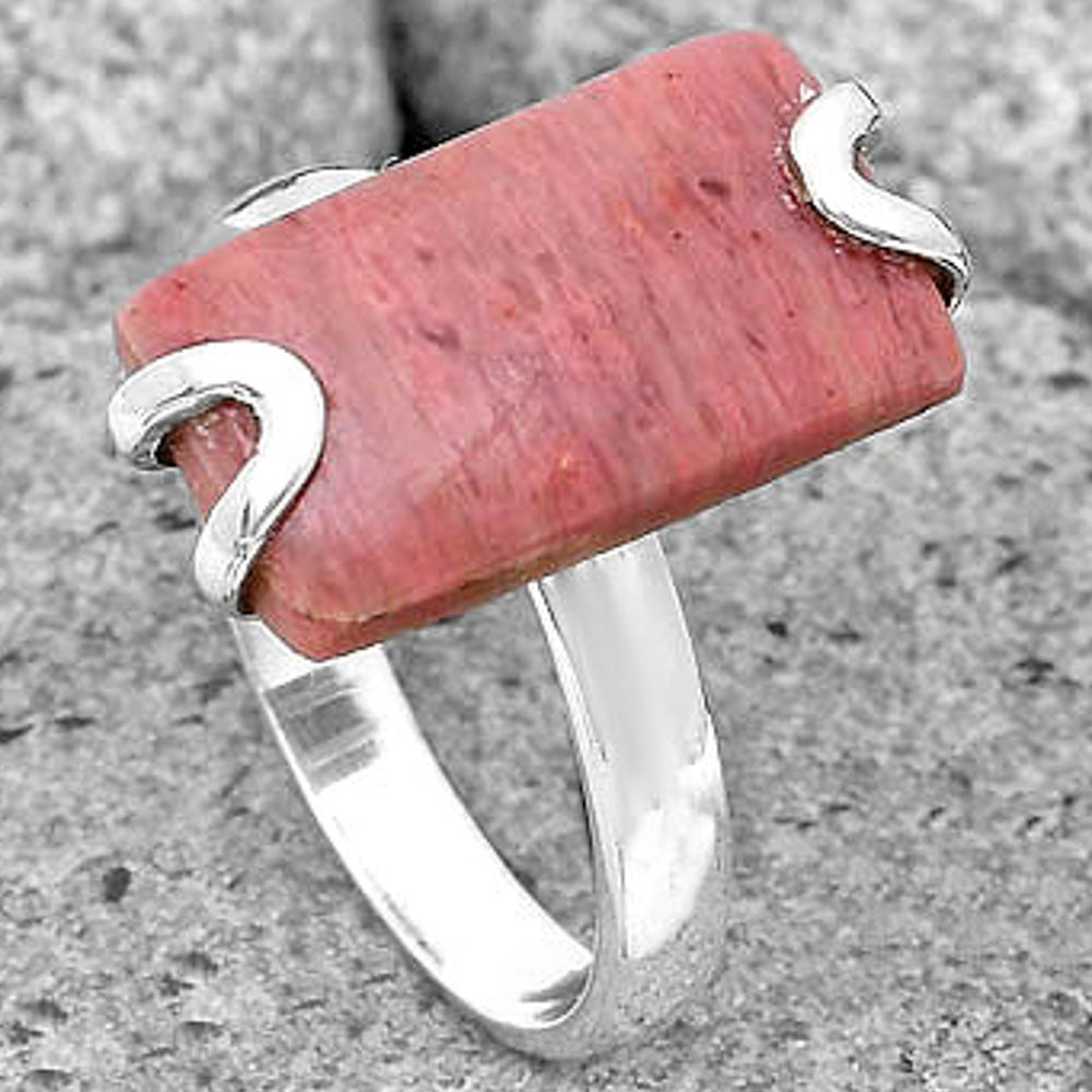 Natural Pink Tulip Quartz Ring size-9 R-1479 SDR198937