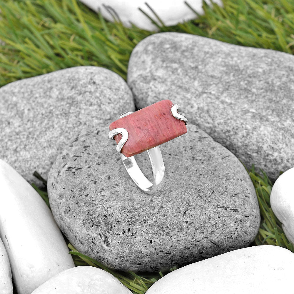 Natural Pink Tulip Quartz Ring size-9 R-1479 SDR198937