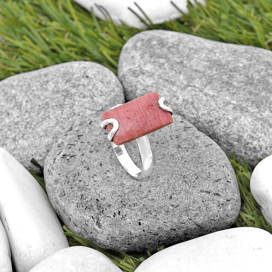 Natural Pink Tulip Quartz Ring size-9 R-1479 SDR198937