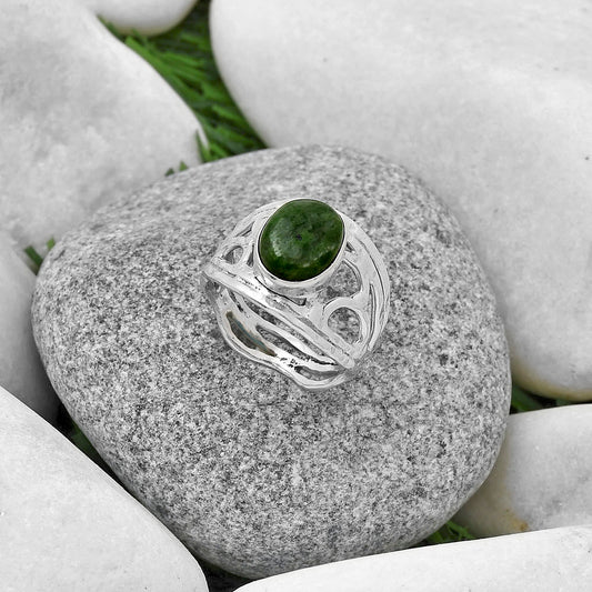 Natural Serpentine Ring size-7.5 R-1133 SDR199183