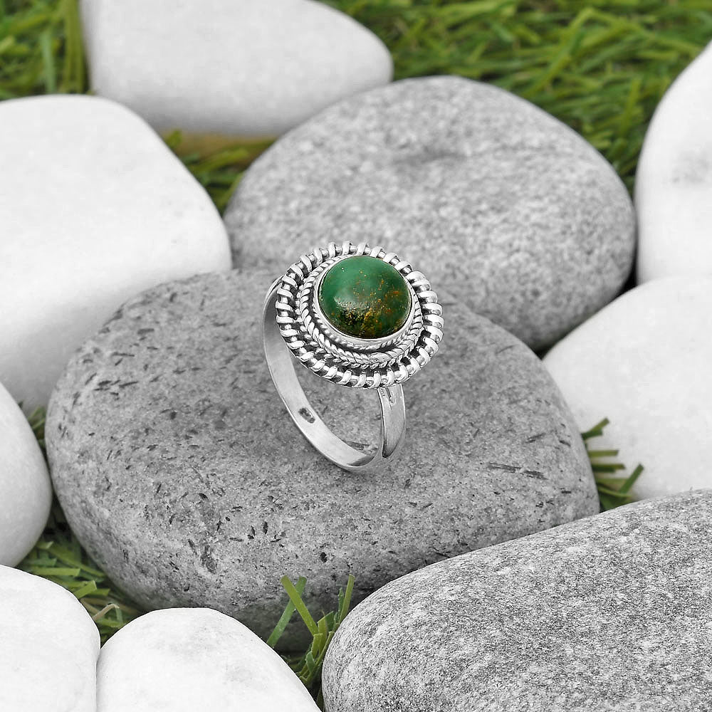 Natural Green Fuchsite Ring size-9 R-1279 SDR199799