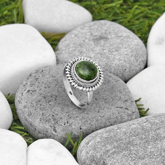 Natural Serpentine Ring size-8.5 R-1279 SDR199803