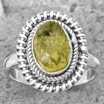 Natural Green Kyanite Rough India Ring size-8.5 R-1279 SDR199812