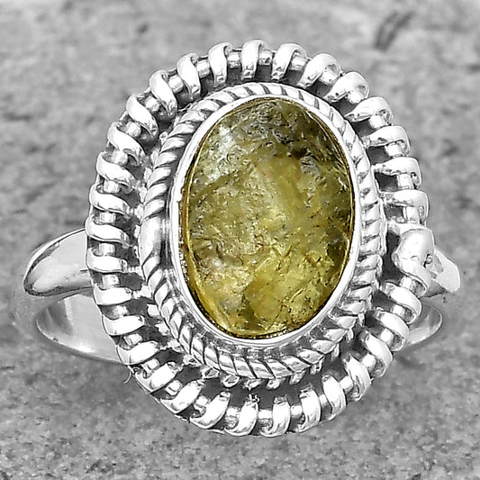 Natural Green Kyanite Rough - India Ring size-7 R-1279 SDR199830