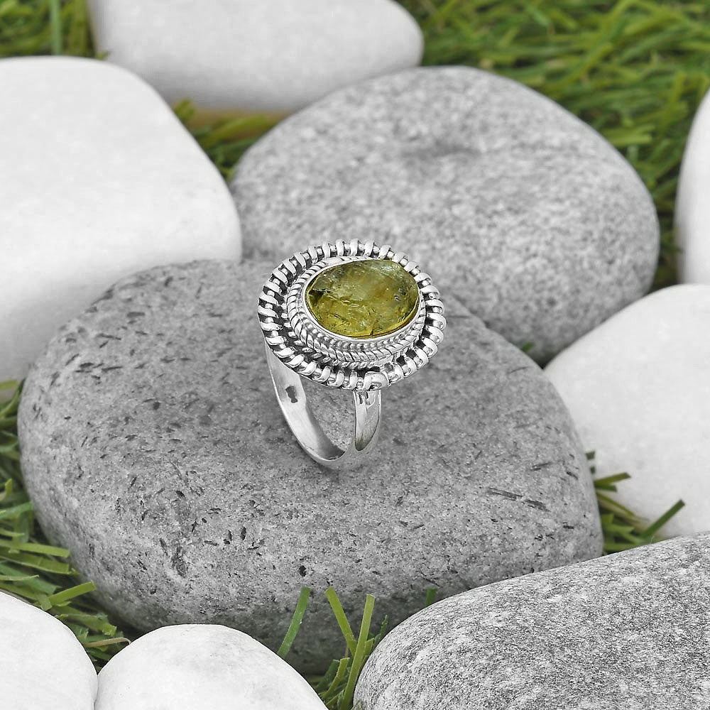 Natural Green Kyanite Rough - India Ring size-7 R-1279 SDR199830