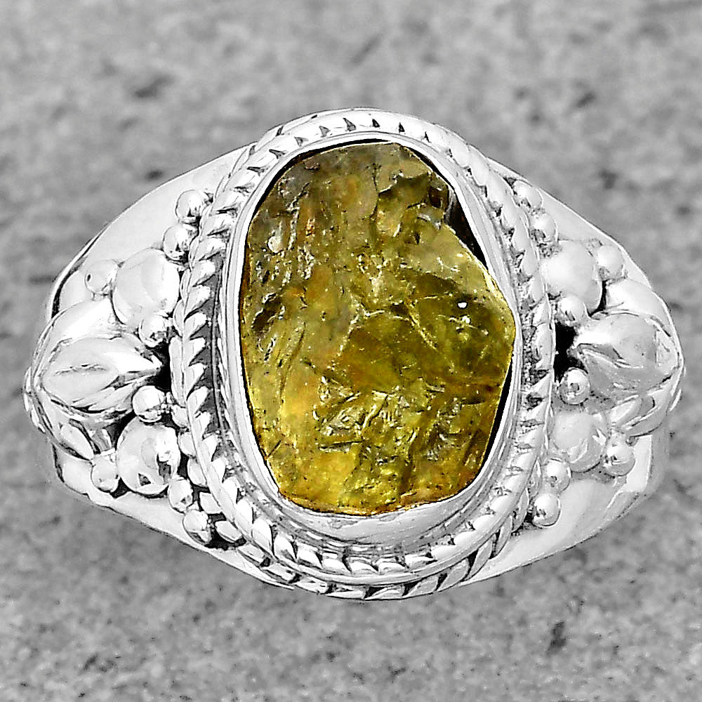 Natural Rare Kornerupine Rough Ring size-8 R-1277 SDR199839