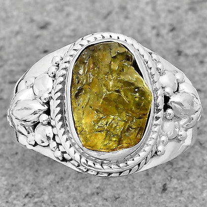 Natural Rare Kornerupine Rough Ring size-8 R-1277 SDR199839