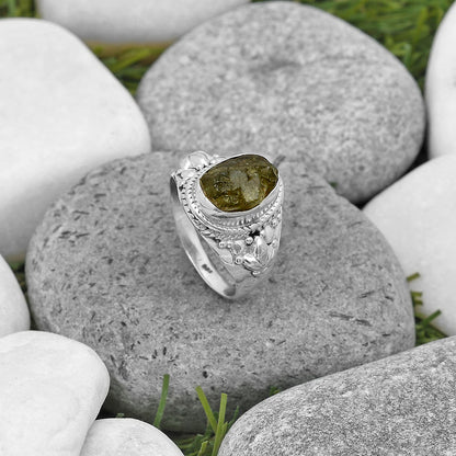 Natural Rare Kornerupine Rough Ring size-8 R-1277 SDR199839