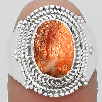 Natural Sunstone Rough Ring size-8.5 R-1278 SDR199853