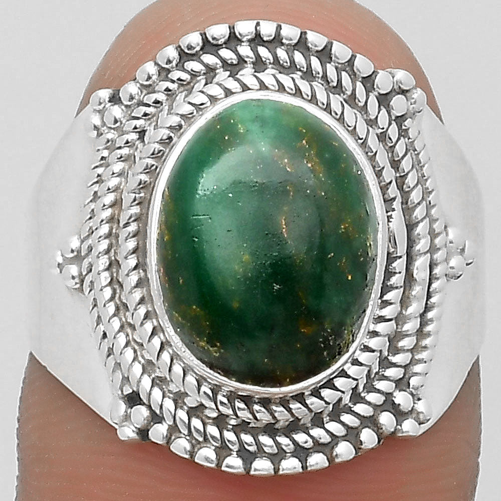 Natural Green Fuchsite Ring size-7.5 R-1278 SDR199862