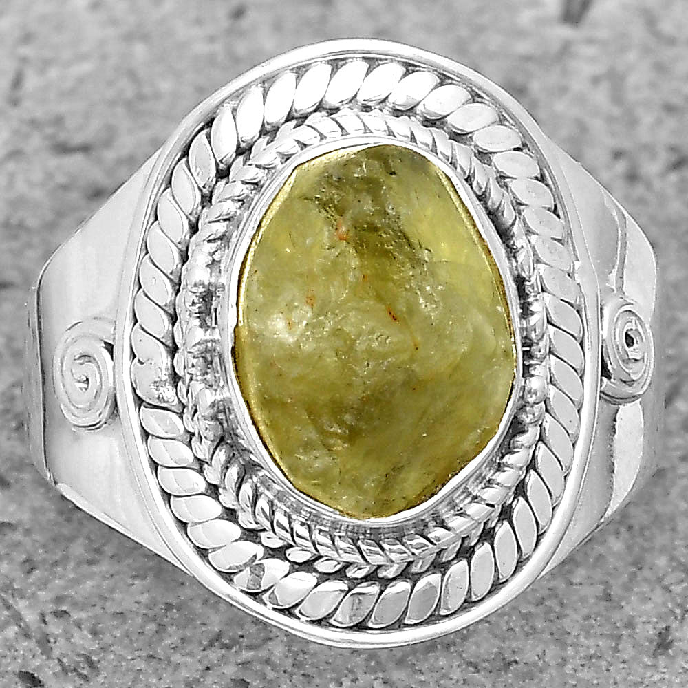 Natural Green Kyanite Rough - India Ring size-9 R-1398 SDR199954