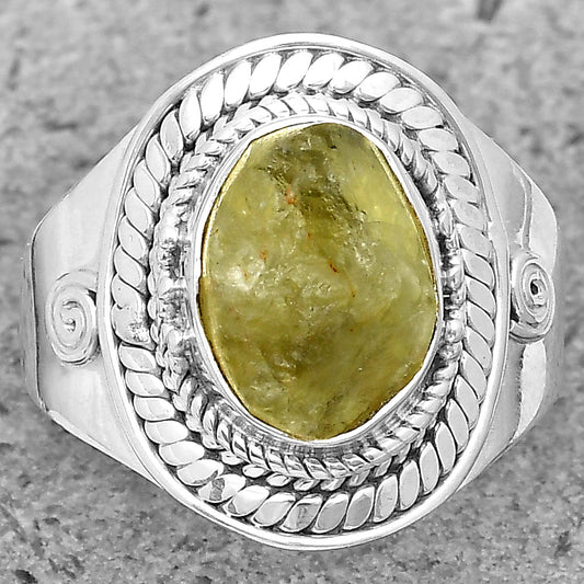 Natural Green Kyanite Rough - India Ring size-9 R-1398 SDR199954