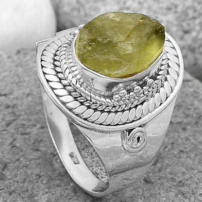 Natural Green Kyanite Rough - India Ring size-9 R-1398 SDR199954