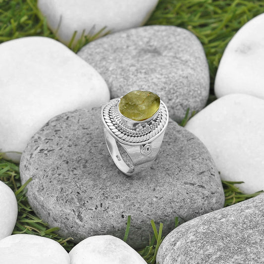 Natural Green Kyanite Rough - India Ring size-9 R-1398 SDR199954