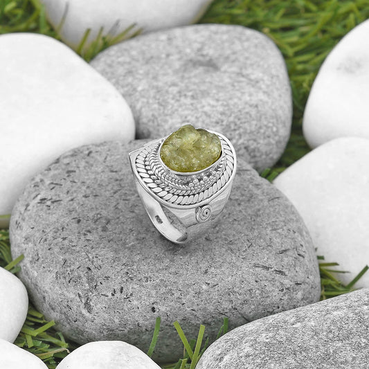 Natural Green Kyanite Rough India Ring size-6.5 R-1398 SDR199964