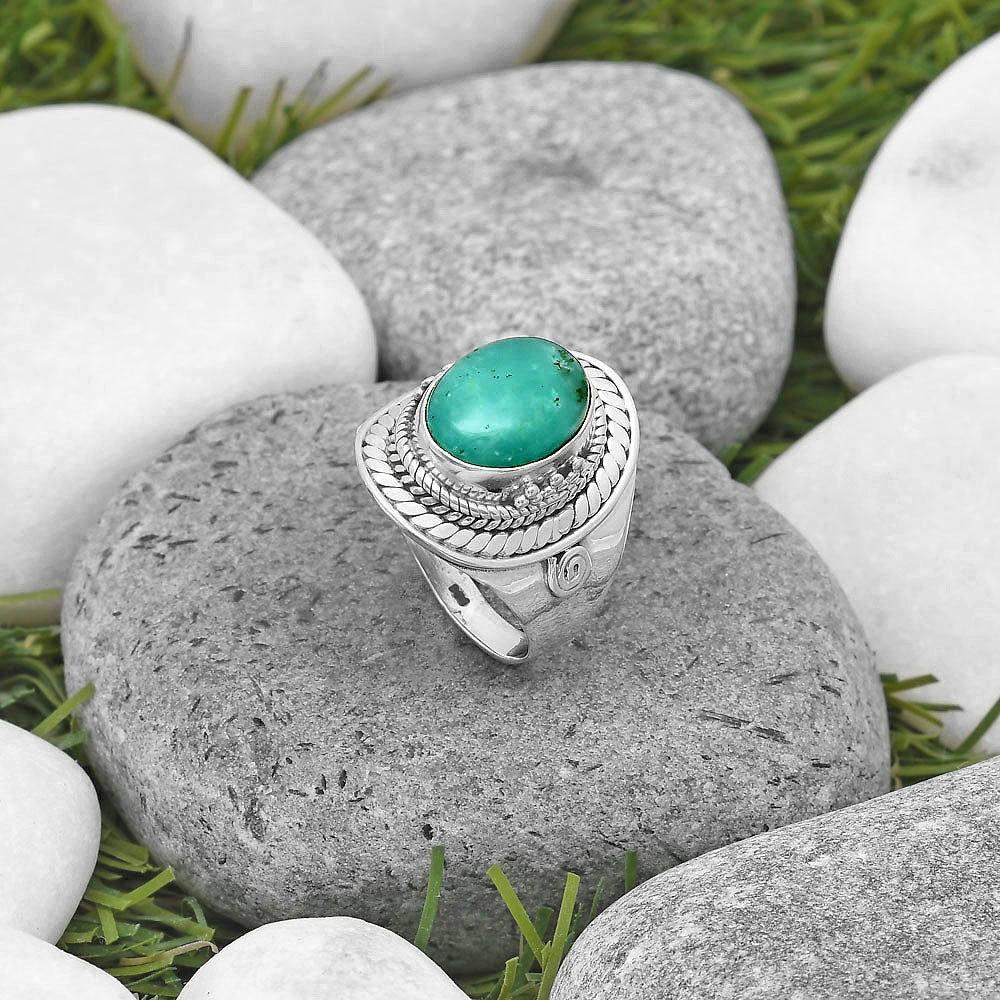 Natural Paraiba Amazonite Ring size-7 R-1398 SDR199974