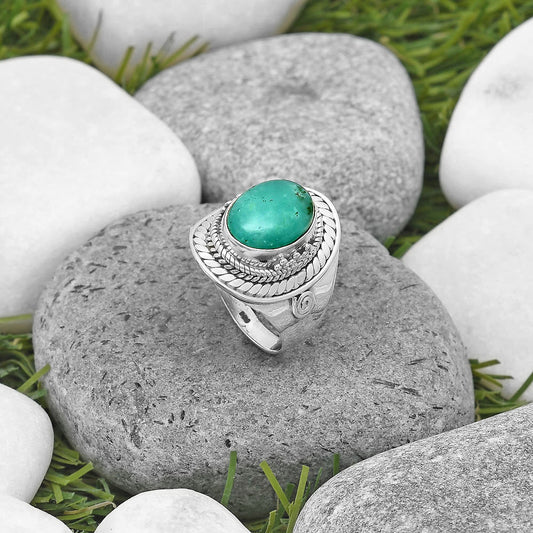 Natural Paraiba Amazonite Ring size-7 R-1398 SDR199974