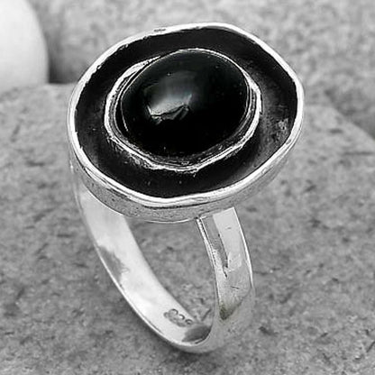 Natural Black Onyx - Brazil Ring size-7 R-1468 SDR199984
