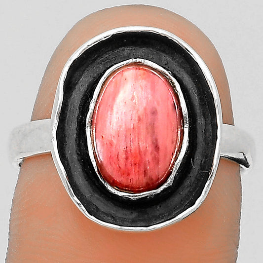 Natural Pink Tulip Quartz Ring size-8 R-1468 SDR199991