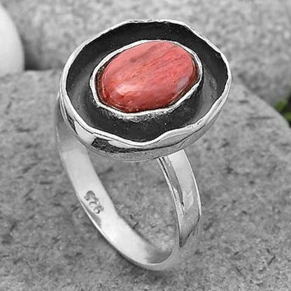 Natural Pink Tulip Quartz Ring size-8 R-1468 SDR199991