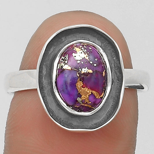 Copper Purple Turquoise - Arizona Ring size-9 R-1468 SDR199993