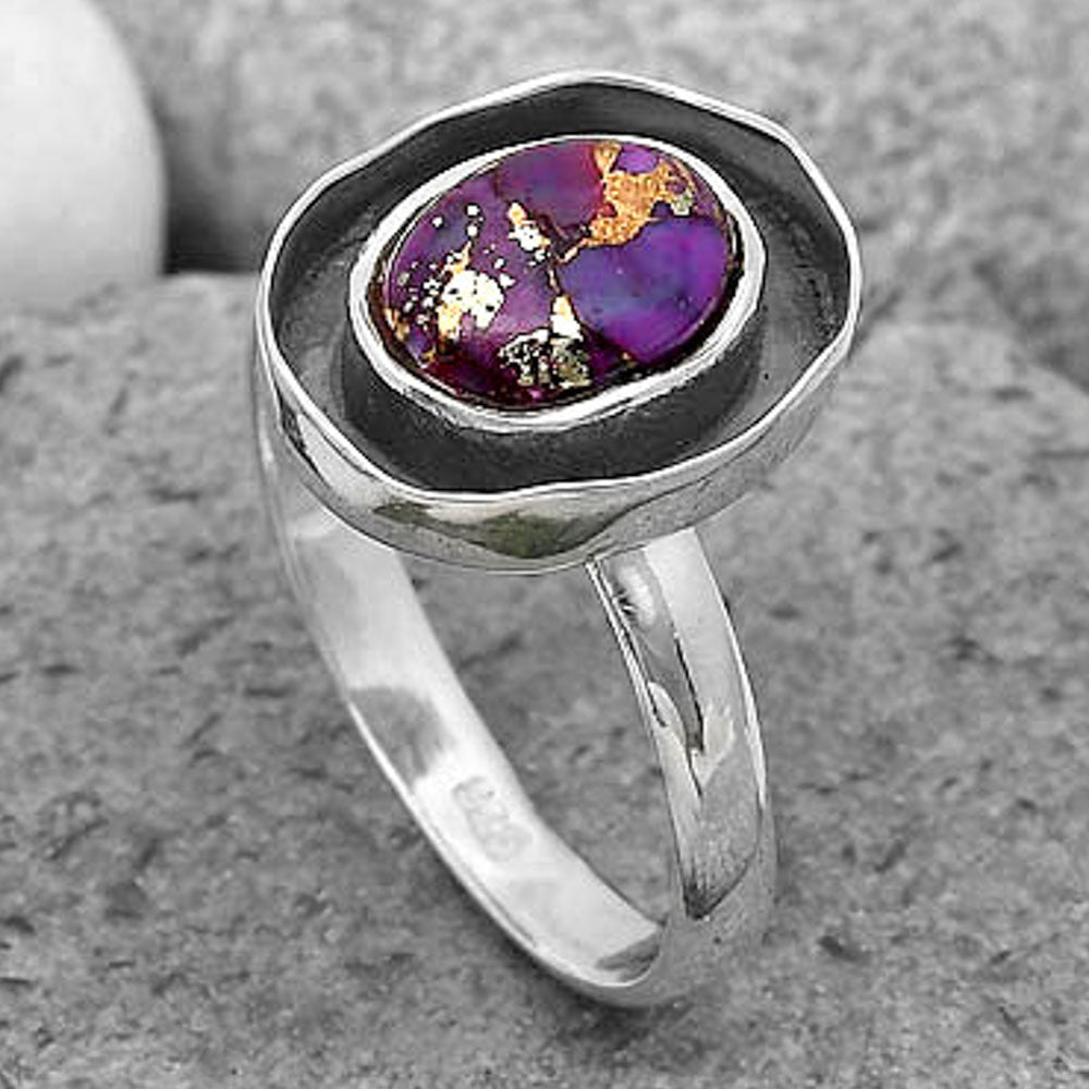 Copper Purple Turquoise - Arizona Ring size-9 R-1468 SDR199993