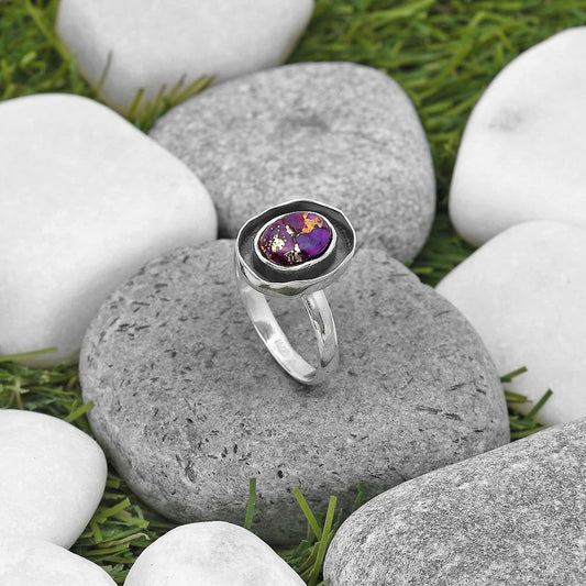 Copper Purple Turquoise - Arizona Ring size-9 R-1468 SDR199993