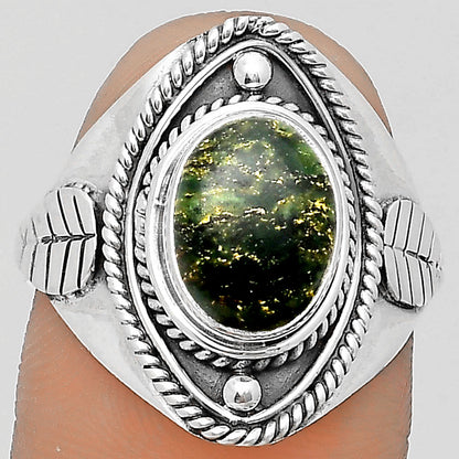 Natural Green Fuchsite Ring size-8 R-1258 SDR200039